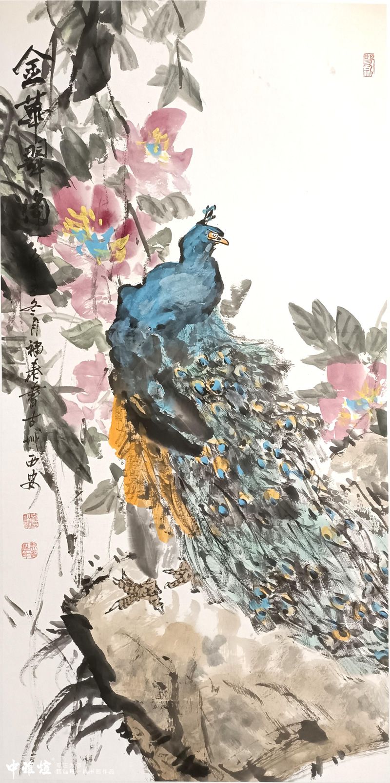 省美协会员，著名旅日画家刘福泰老师，作品欣赏《金草翠阁》