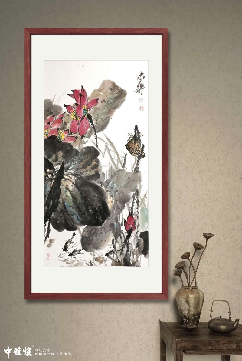极具收藏潜力的实力派画家，著名旅日画家刘福泰老师，大写意作品《莲花》欣赏